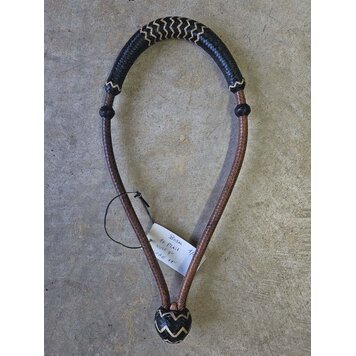 Traditional Rawhide Braiders Bosal 1/4" Caramel Black Nose Natural Accents