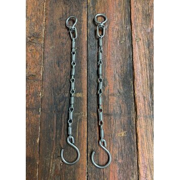 Traditional Rawhide Braiders Dog Bone Rein Chain Stainless Steel