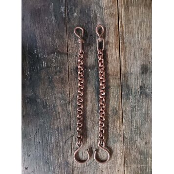 Traditional Rawhide Braiders Double Ring Rein Chain Copper