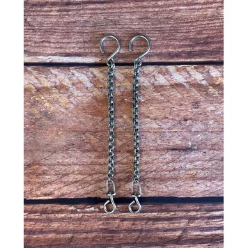 Traditional Rawhide Braiders Double Ring Rein Chain Stainless Steel