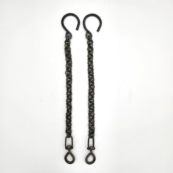 Traditional Rawhide Braiders Double Ring Rein Chain Steel
