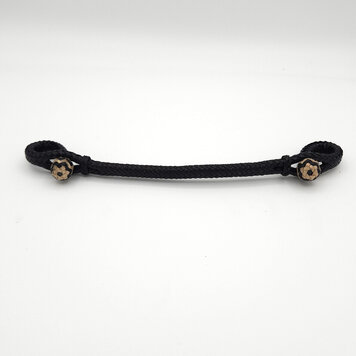 Traditional Rawhide Braiders Rawhide Bit Hobble Black Natural Accents
