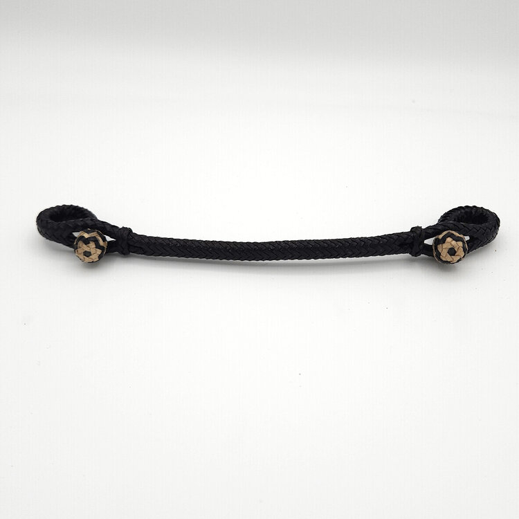 Traditional Rawhide Braiders Rawhide Bit Hobble Black Natural Accents