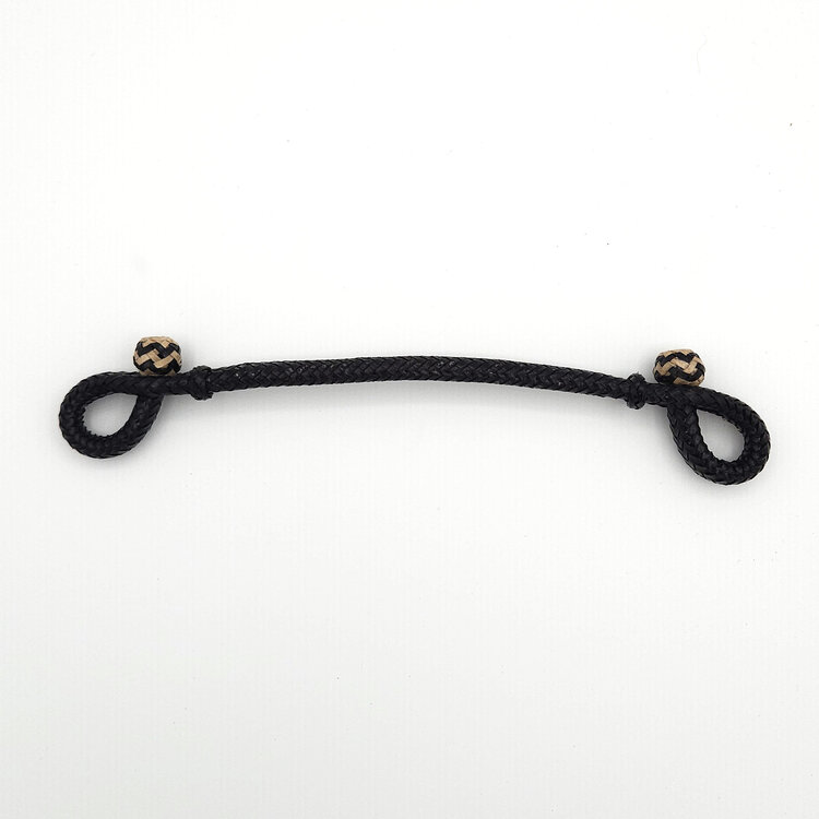 Traditional Rawhide Braiders Rawhide Bit Hobble Black Natural Accents