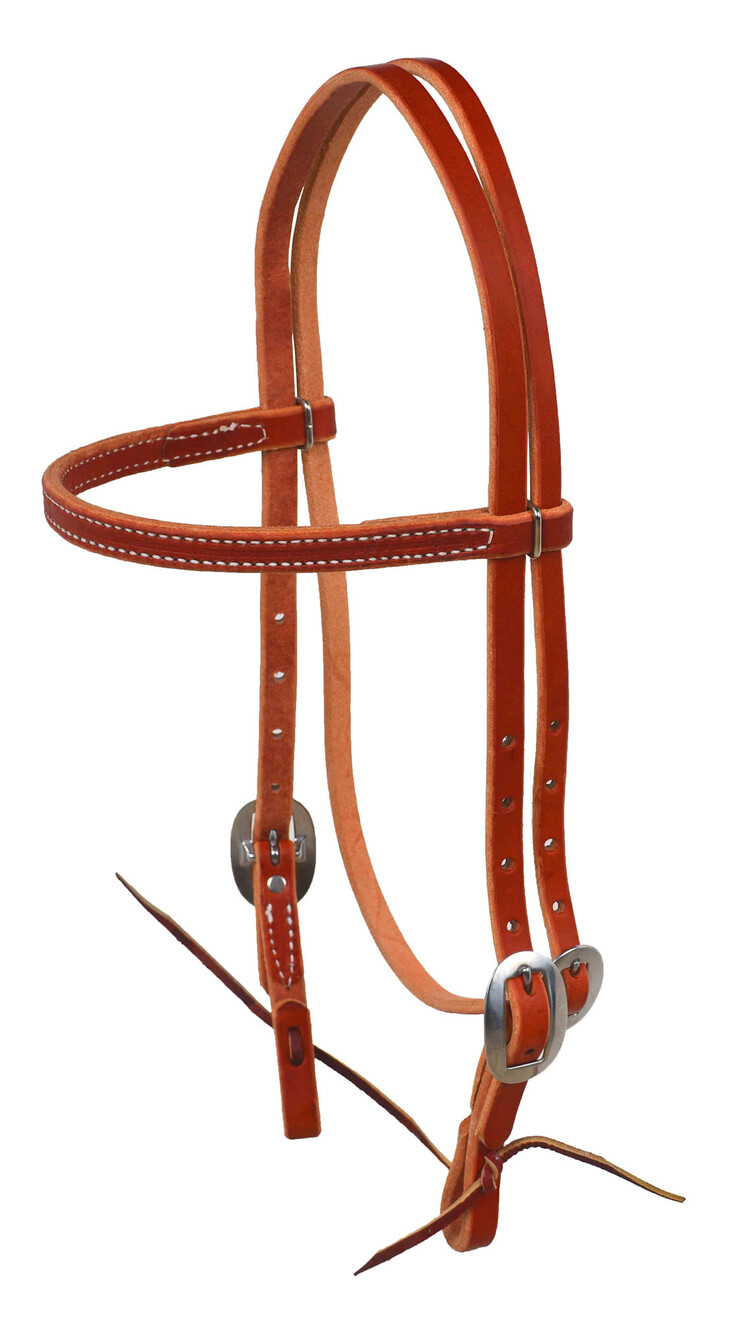 Berlin Custom Leather Browband w/ Tie Stainless Buckle