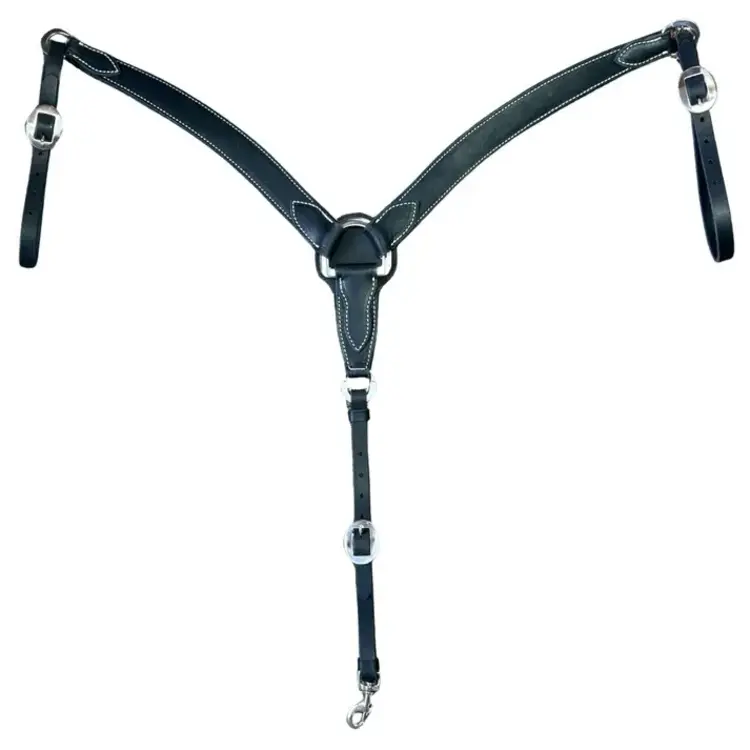 Berlin Custom Leather Black Tapered Breast Collar