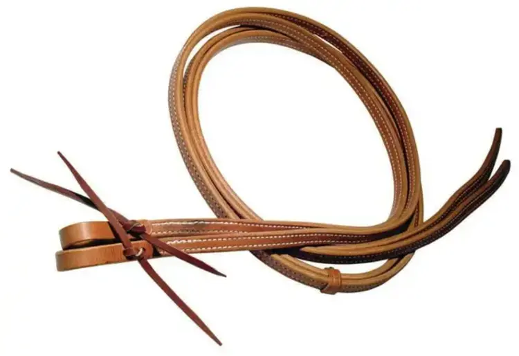 Berlin Custom Leather Doubled & Stitched Split Reins 5/8'' x 7.5'