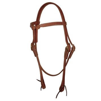 Berlin Custom Leather Knotted Browband w/ Ties