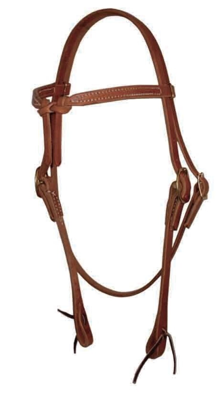 Berlin Custom Leather Knotted Browband w/ Ties