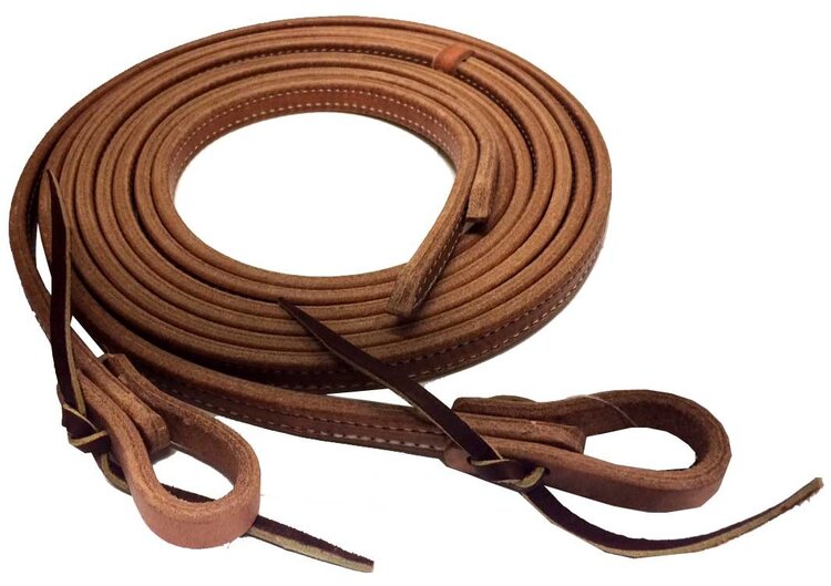 Berlin Custom Leather Doubled & Stitched Split Reins 5/8'' x 7.5'