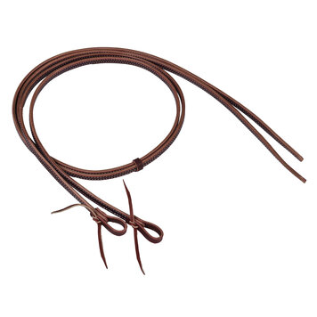 Berlin Custom Leather Doubled & Stitched Split Reins 5/8'' x 7.5' Oiled