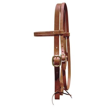 Berlin Custom Leather Browband Headstall Brass Buckles 1"