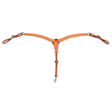 Berlin Custom Leather Golden Oiled Roughout Breast Collar