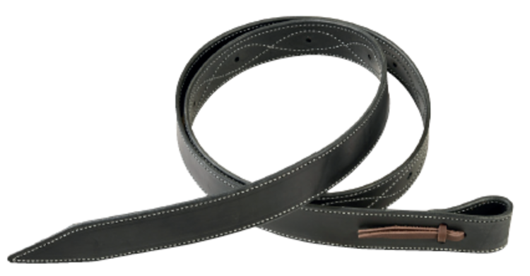 Berlin Custom Leather Black Stitched On Side Billet