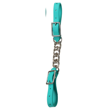Berlin Custom Leather Biothane Twisted Chain Curb Teal
