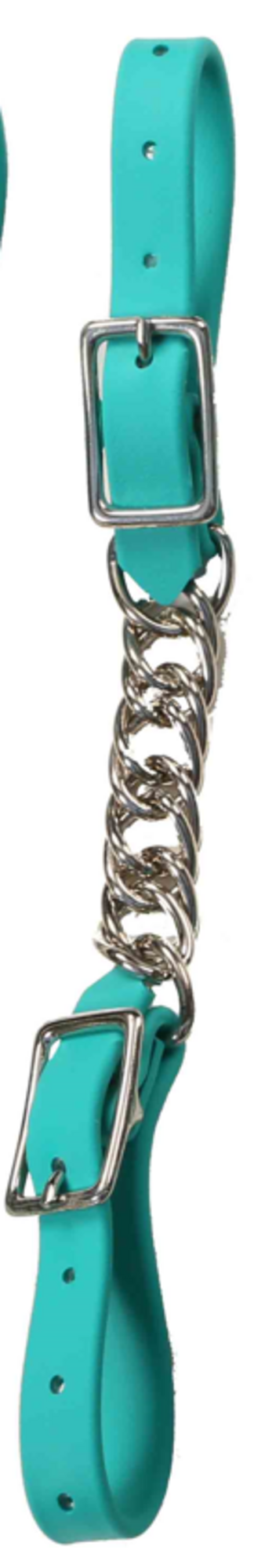 Berlin Custom Leather Biothane Twisted Chain Curb Teal