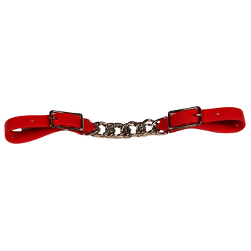 Berlin Custom Leather Biothane Twisted Chain Curb Red