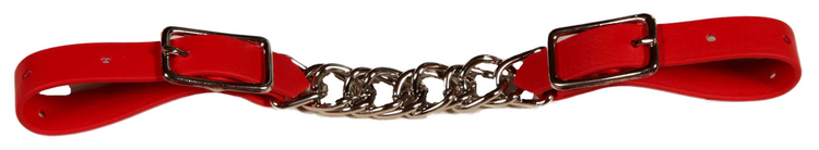 Berlin Custom Leather Biothane Twisted Chain Curb Red