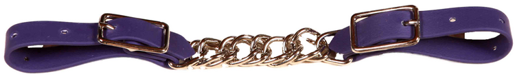 Berlin Custom Leather Biothane Twisted Chain Curb Purple
