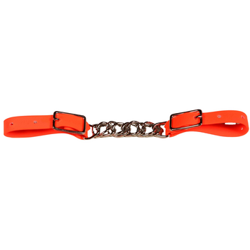 Berlin Custom Leather Biothane Twisted Chain Curb Orange