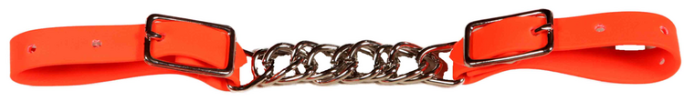 Berlin Custom Leather Biothane Twisted Chain Curb Orange