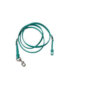 Berlin Custom Leather Biothane Roper Rein Teal