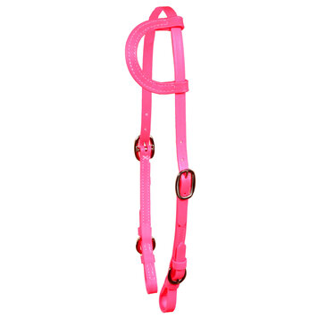 Berlin Custom Leather Biothane One Ear Stainless Pink