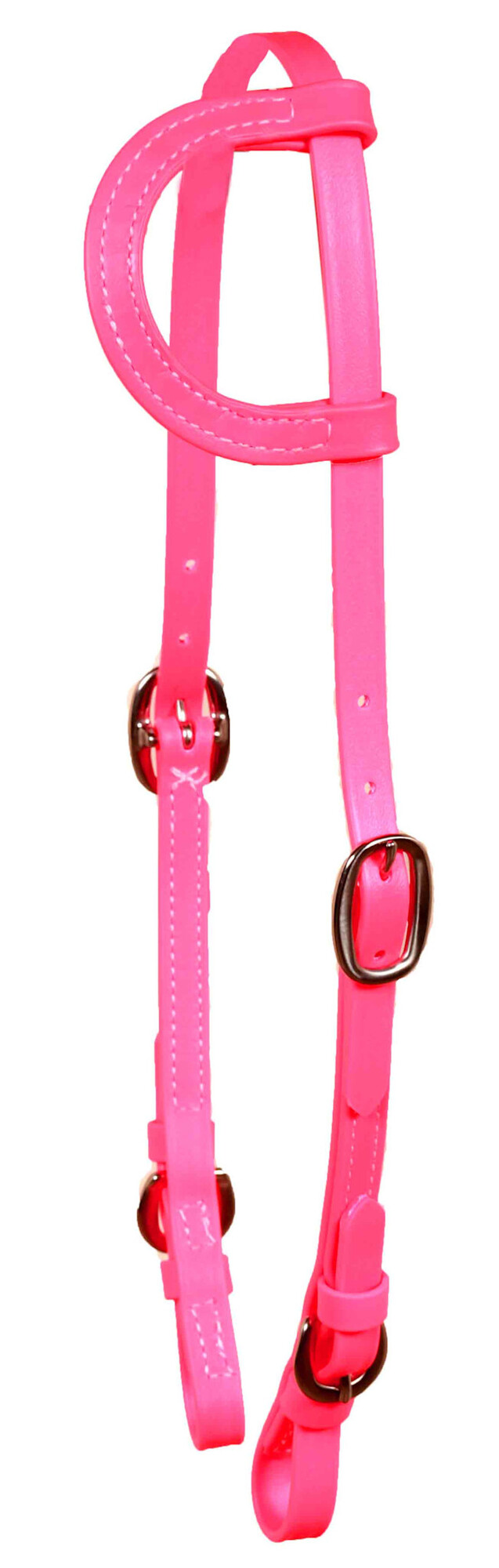 Berlin Custom Leather Biothane One Ear Stainless Pink