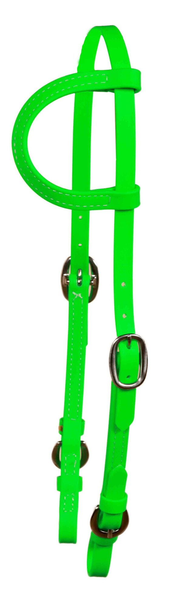 Berlin Custom Leather Biothane One Ear Stainless Green