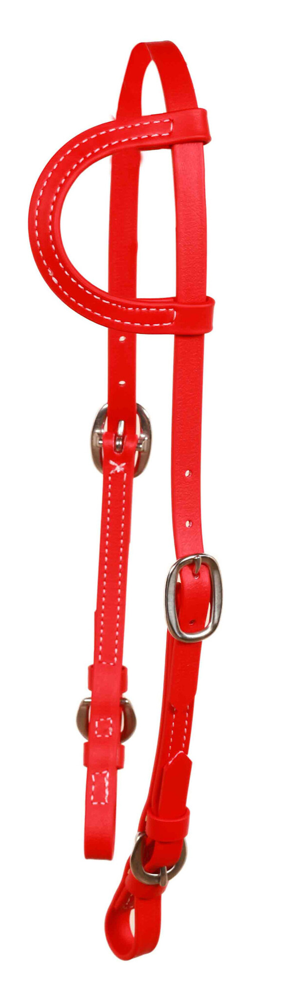 Berlin Custom Leather Biothane One Ear Stainless Red