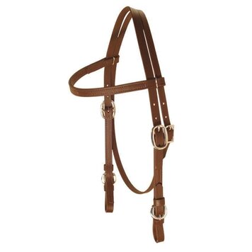 Berlin Custom Leather Biothane Headstall Stainless Brown