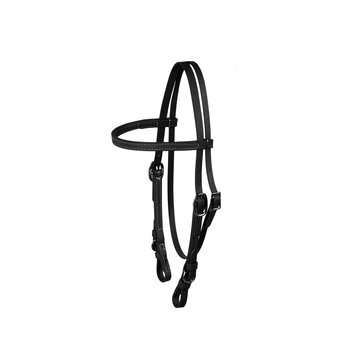 Berlin Custom Leather Biothane Headstall Stainless Black