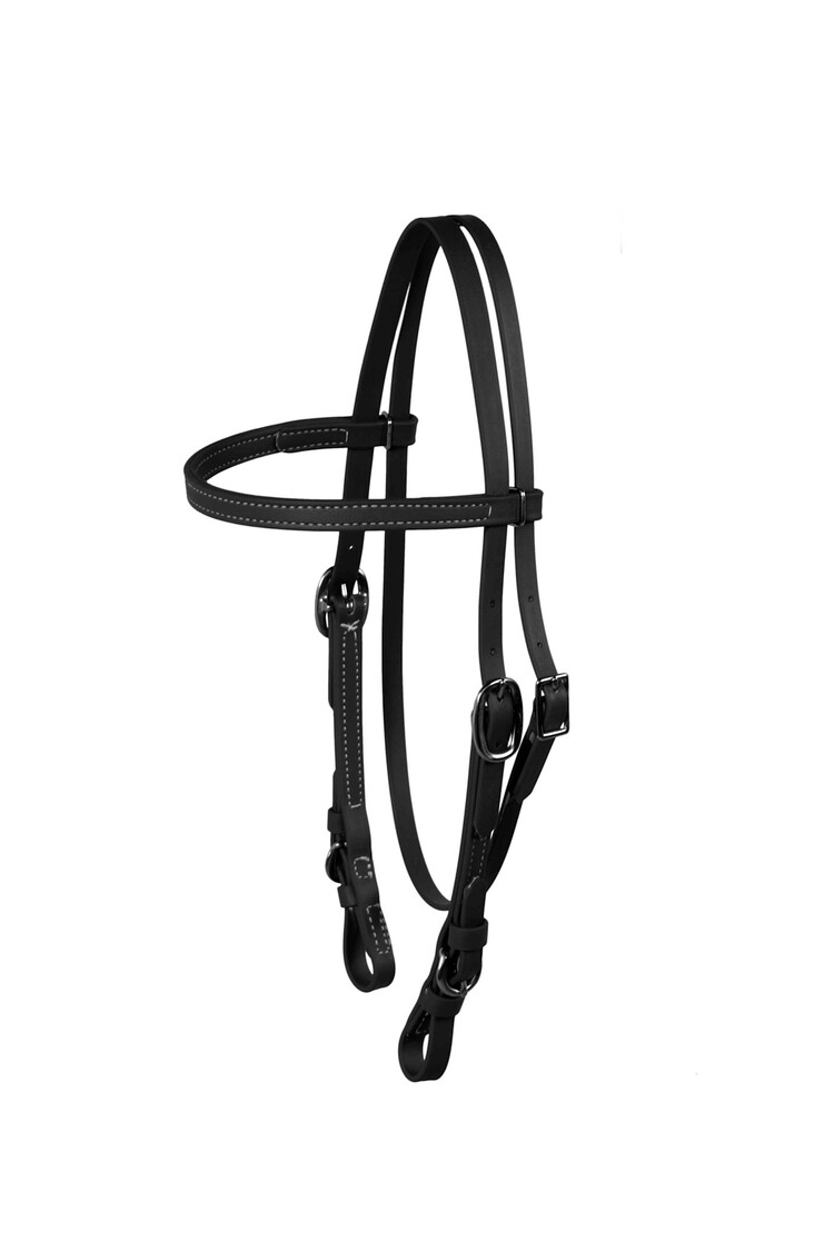 Berlin Custom Leather Biothane Headstall Stainless Black