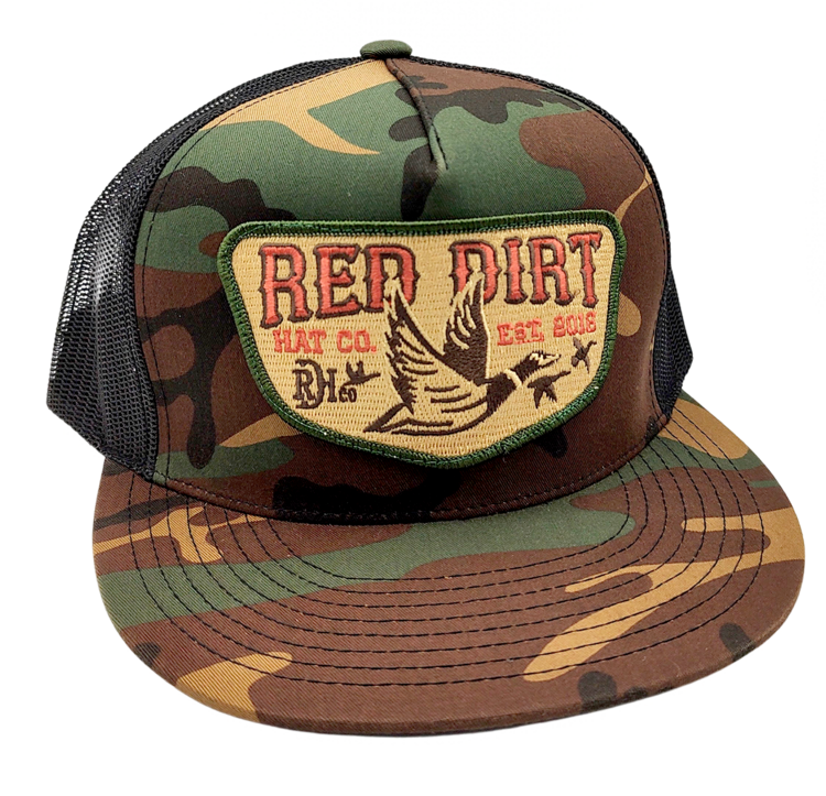 Red Dirt Hat Co Fly South Cap Camo Black