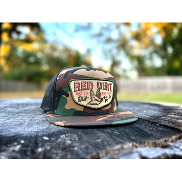 Red Dirt Hat Co Fly South Cap Camo Black