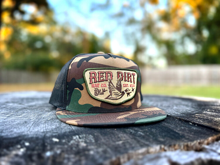 Red Dirt Hat Co Fly South Cap Camo Black