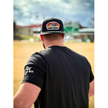 Red Dirt Hat Co Buddy Cap Black White Rope