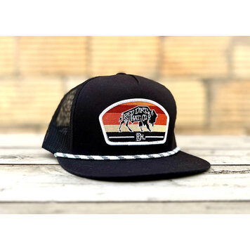 Red Dirt Hat Co Buddy Cap Black White Rope