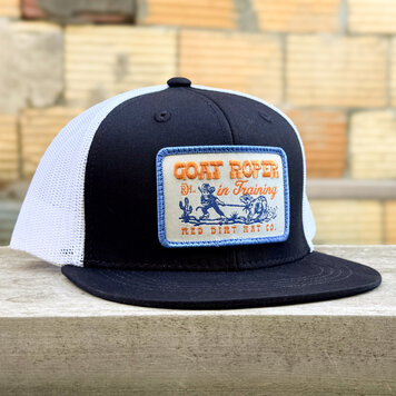 Red Dirt Hat Co Youth Goat Roper Cap Black White