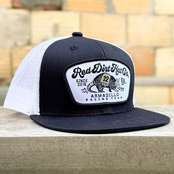 Red Dirt Hat Co Youth Dos Dillo Racing Cap Black White