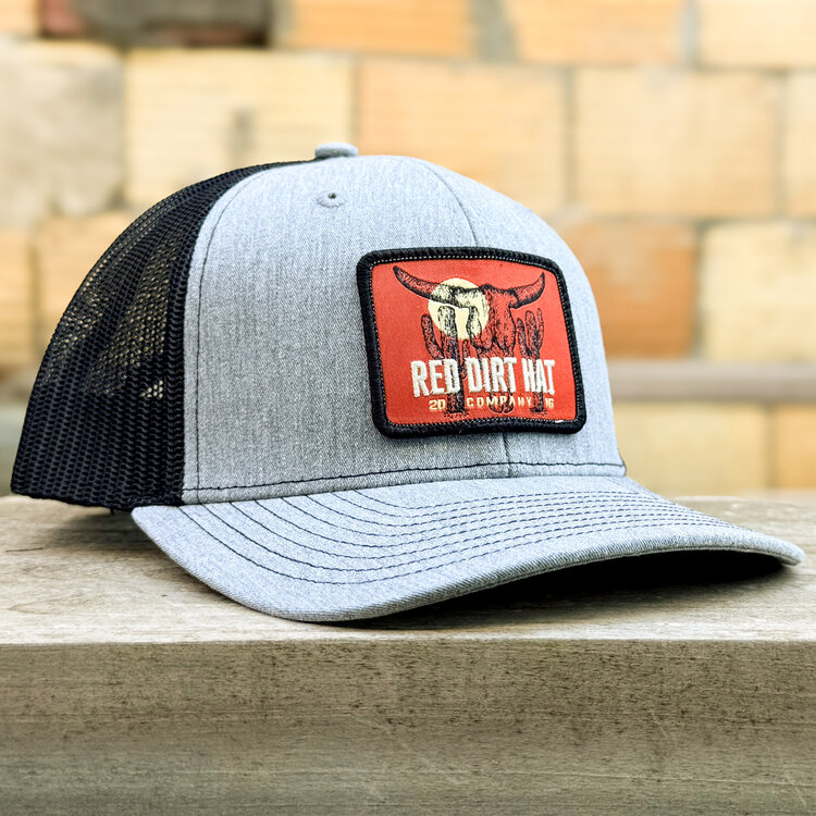 Red Dirt Hat Co Youth Boone Cap Heather Grey Black