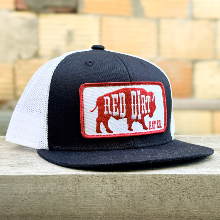 Red Dirt Hat Co Youth Red Original Cap Black White