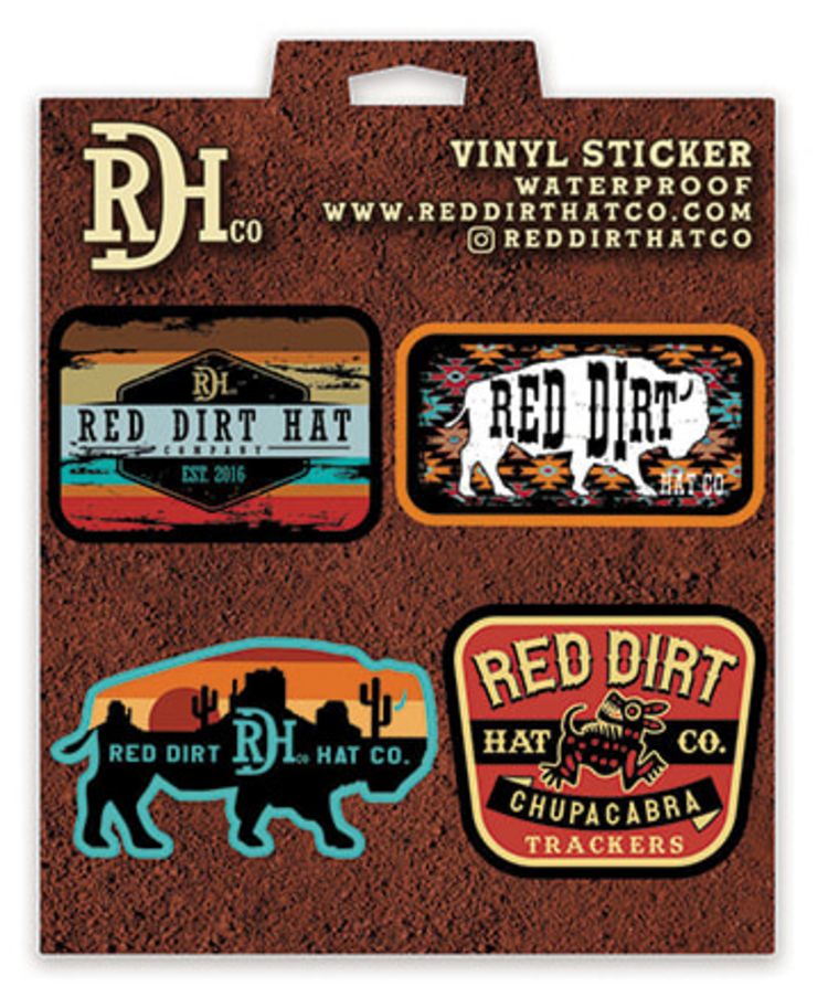 Red Dirt Hat Co Classics Vinyl Sticker Pack