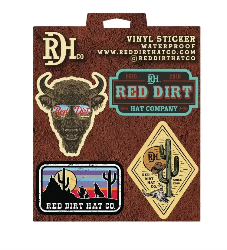 Red Dirt Hat Co Desert Vinyl Sticker Pack