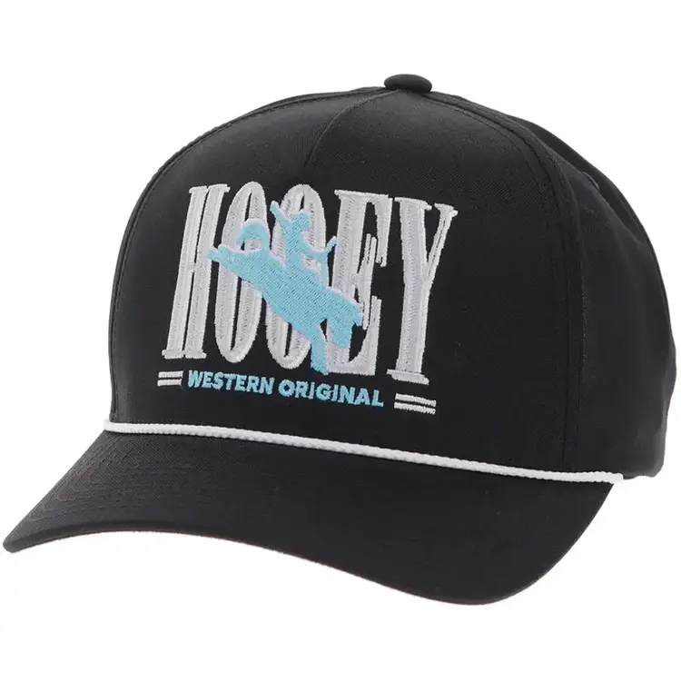 HOOey Wild Ride Cap Black White Blue Logo
