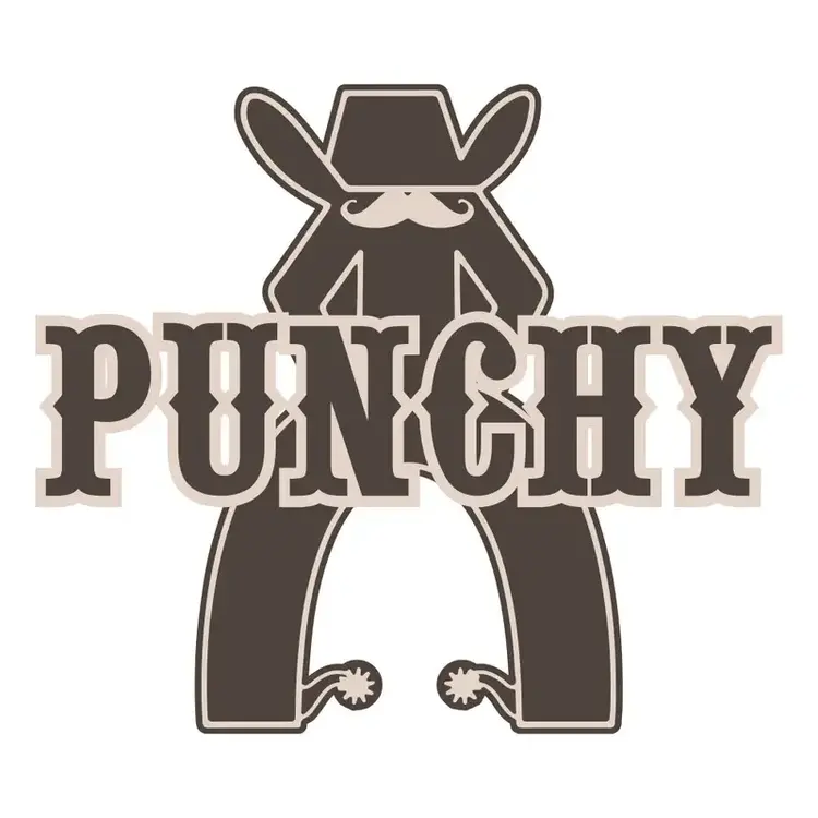 HOOey Punchy Decal Brown Tan