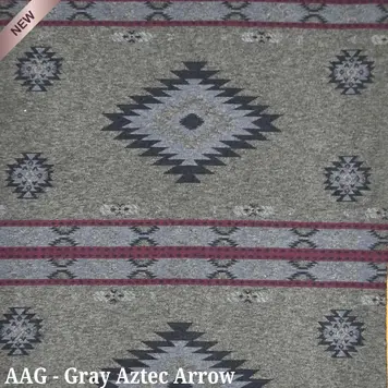 Rhonda Stark Designs Lined Vest W/ Pockets Gray Aztec Arrow