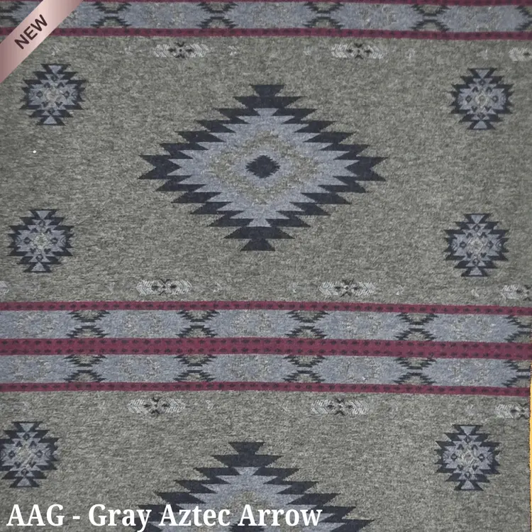 Rhonda Stark Designs Lined Vest W/ Pockets Gray Aztec Arrow
