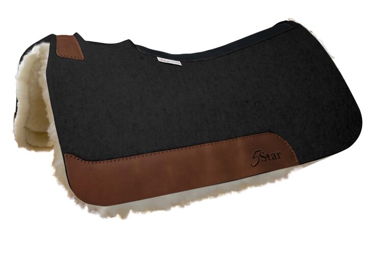 5 Star Equine Products The Performer Pad Fleece Lining Black 7/8"