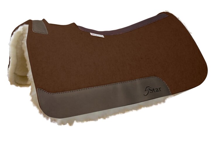 5 Star Equine Products The Performer Pad Fleece Lining Chocolate 7/8"